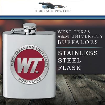 West Texas A&M University Buffaloes  - Stainless Steel Flask