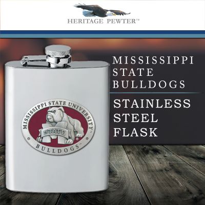 Mississippi State University Bulldogs - Stainless Steel Flask