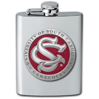 South Carolina Gamecocks SC Logo - Stainless Steel Flask
