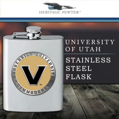Vanderbilt University Commodores  - Stainless Steel Flask