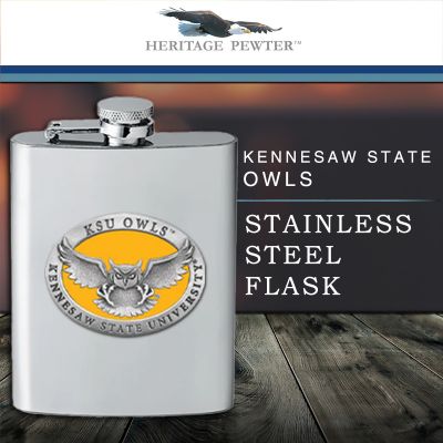 Kennesaw State Owls - Stainless Steel Flask