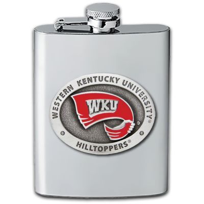 Western Kentucky University Hilltoppers  - Stainless Steel Flask