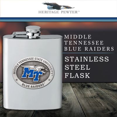 Middle Tennessee State Blue Raiders - Stainless Steel Flask