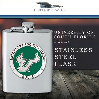 University of South Florida Bulls - Stainless Steel Flask