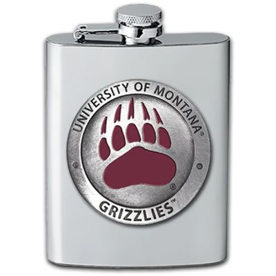 University of Montana Grizzlies - Stainless Steel Flask
