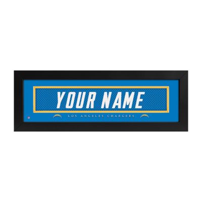 Los Angeles Chargers Custom Print Name Plate