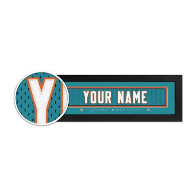Miami Dolphins Custom Print Name Plate