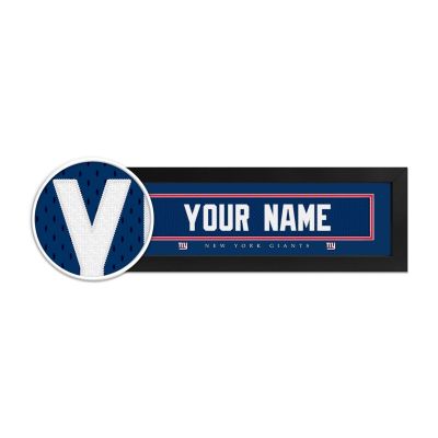 New York Giants Custom Print Name Plate