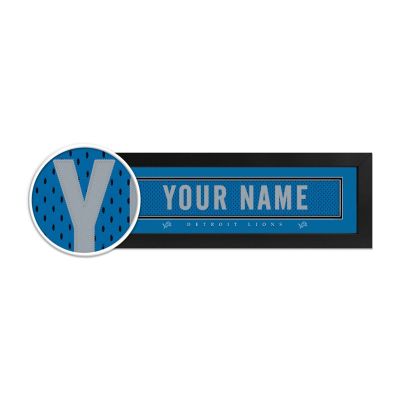 Detroit Lions Custom Print Name Plate