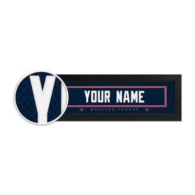 Houston Texans Custom Print Name Plate