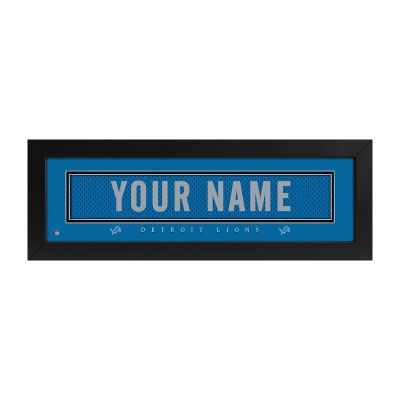 Detroit Lions Custom Print Name Plate