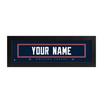 Houston Texans Custom Print Name Plate