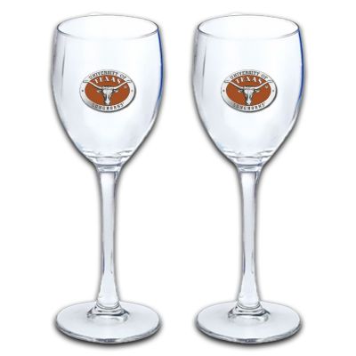 University of Texas Longhorns - Wine Goblet 15oz Set of 2