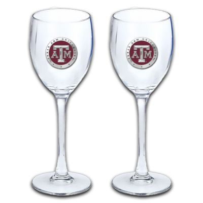 Texas A&M - Wine Goblet 15oz Set of 2