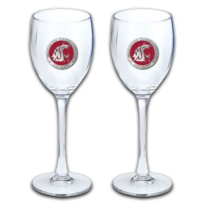 Washington State University Cougars - Wine Goblet 15oz Set of 2