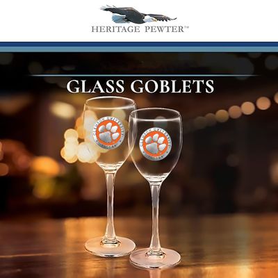 Clemson University Tigers Wine Goblet 15oz Set of 2