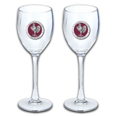Virginia Tech Hokies - Wine Goblet 15oz Set of 2