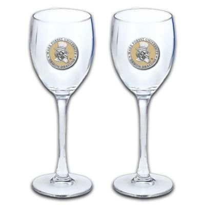 Wake Forest University Demon Deacons - Wine Goblet 15oz Set of 2