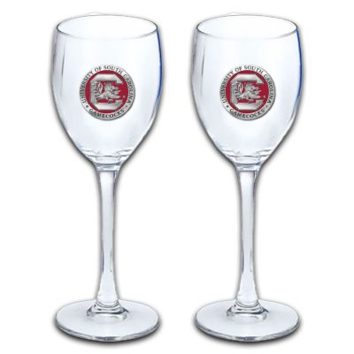 University of South Carolina Gamecocks - Wine Goblet 15oz Set of 2
