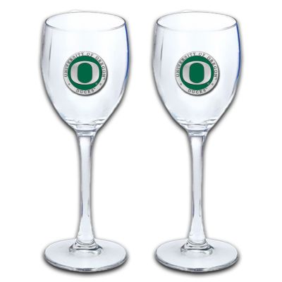 University of Oregon Ducks - Wine Goblet 15oz Set of 2