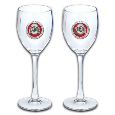 Ohio State Buckeyes - Wine Goblet 15oz Set of 2