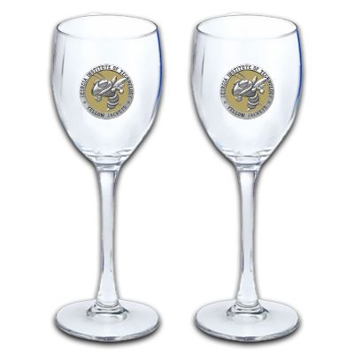 Georgia Tech Yellowjackets - Wine Goblet 15oz Set of 2