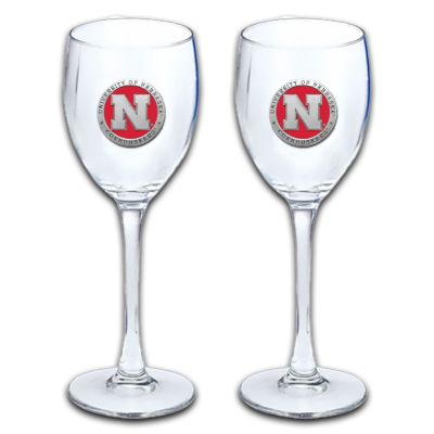 University of Nebraska Cornhuskers - Wine Goblet 15oz Set of 2