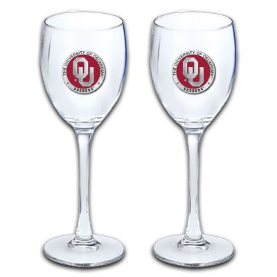 University of Oklahoma Sooners - Wine Goblet 15oz Set of 2
