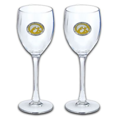 Iowa Hawkeyes - Wine Goblet 15oz Set of 2