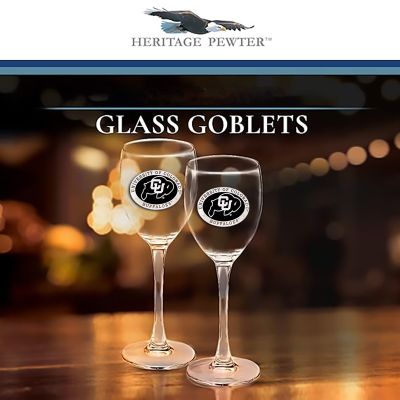 Colorado Buffaloes Wine Goblet 15oz Set of 2