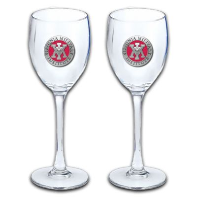 Virginia Military Institute - Wine Goblet 15oz Set of 2
