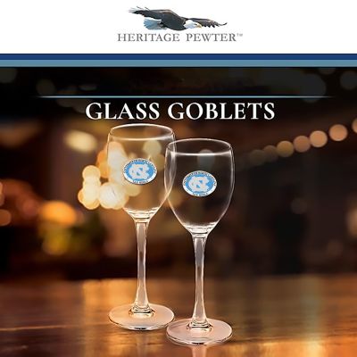 North Carolina Tarheels - Wine Goblet 15oz Set of 2