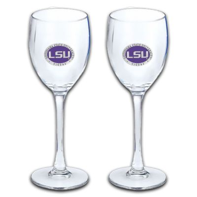 LSU Tigers - Wine Goblet 15oz Set of 2