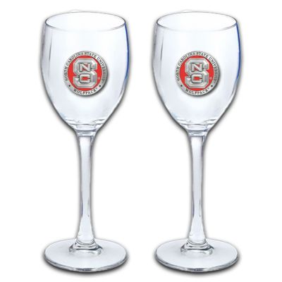 North Carolina State University Wolfpack - Wine Goblet 15oz Set of 2