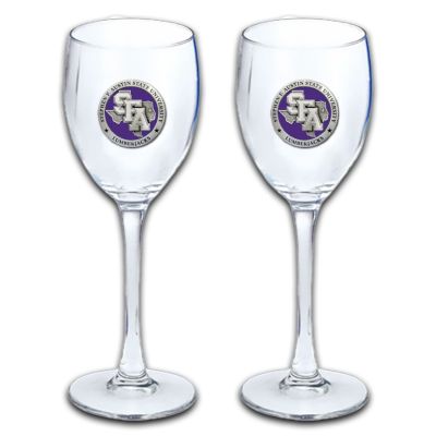 Stephen Austin Lumberjacks - Wine Goblet 15oz Set of 2