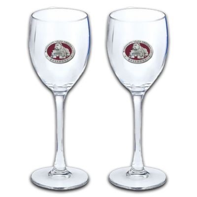 Mississippi State University Bulldogs - Wine Goblet 15oz Set of 2