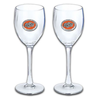 Oklahoma State University Cowboys - Wine Goblet 15oz Set of 2