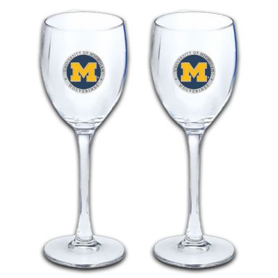 University of Michigan Wolverines - Wine Goblet 15oz Set of 2