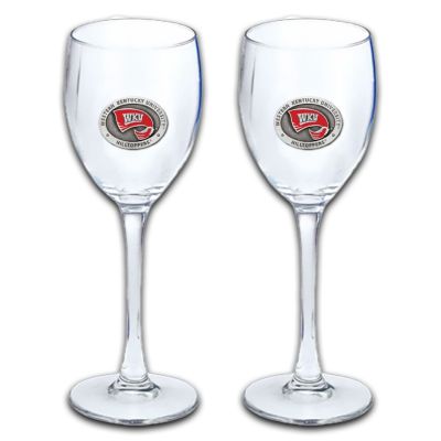 Western Kentucky University Hilltoppers - Wine Goblet 15oz Set of 2