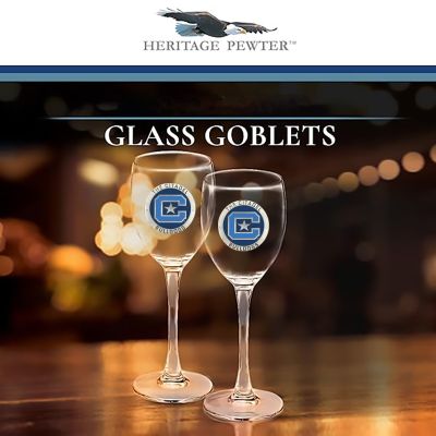 The Citadel Bulldogs Wine Goblet 15oz Set of 2