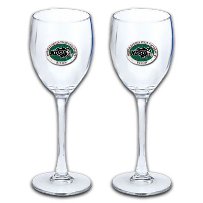 North Dakota State Bison - Wine Goblet 15oz Set of 2
