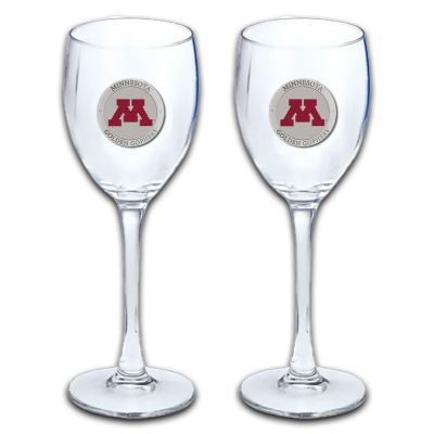 Minnesota Golden Gophers - Wine Goblet 15oz Set of 2