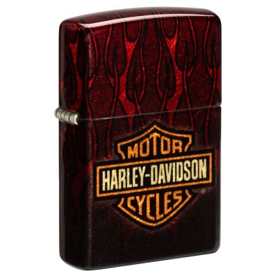Harley-Davidson 540 Fusion 540 Tumbled Brass Flames - Zippo Lighter