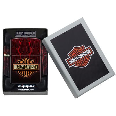 Harley-Davidson 540 Fusion 540 Tumbled Brass Flames - Zippo Lighter