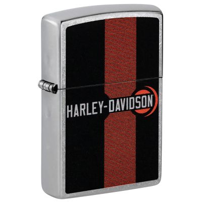 Harley-Davidson Design Stripe Logo Street Chrome Finish - Zippo Lighter