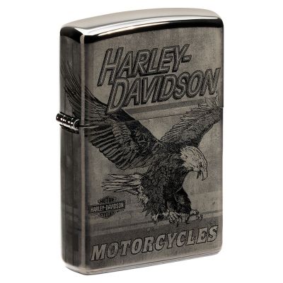 Harley-Davidson Eagle 360 Design HP Black Finish - Zippo Lighter