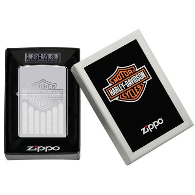 Harley-Davidson High Polish Chrome Bar and Shield - Zippo Lighter