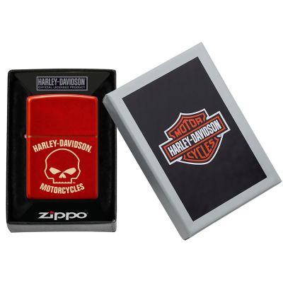 Harley-Davidson Skull Metallic Red - Zippo Lighter