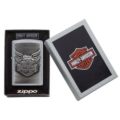 Harley-Davidson Edgy Eagle Street Chrome Finish - Zippo Lighter