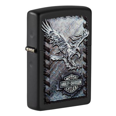 Harley-Davidson Rugged Eagle Black Matte Finish - Zippo Lighter